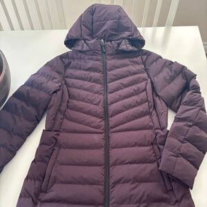 Deep purple puffer jacket